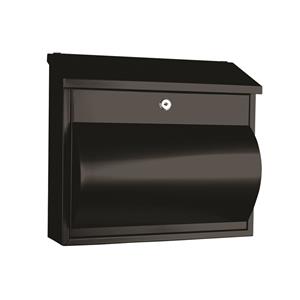 Sandleford Black Comet Stainless Steel Wall Mount Letterbox