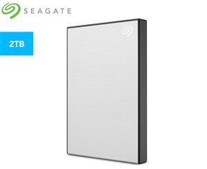 Seagate 2TB Backup Plus Slim Portable Hard Drive - Silver