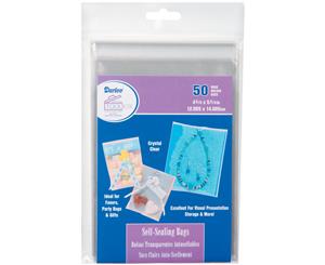 Self-Sealing Bags 50/Pkg-4.75&quotX5.75" Clear