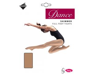 Silky Girls Dance Shimmer Full Foot Tights (1 Pair) (Toast) - LW164