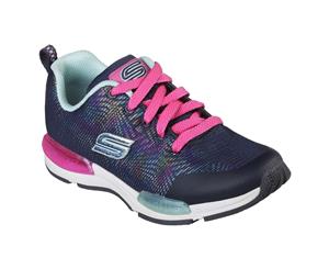 Skechers Childrens/Girls Jumptech Optic Haze Lace-Up Trainers (Navy/Multi) - FS5540