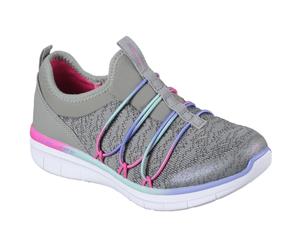 Skechers Childrens/Girls Synergy 2.0 Simply Chic Slip-On Trainers (Grey/Multi) - FS5516