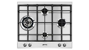 Smeg 600mm 4 Zone Gas Cooktop - Stainless Steel
