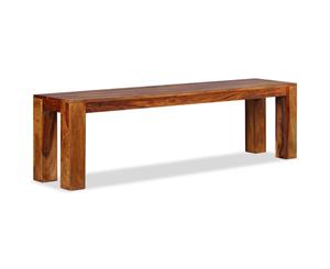 Solid Sheesham Wood Bench 160x35x45cm Hall Entryway Furniture Seat