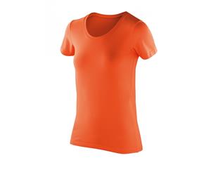 Spiro Womens/Ladies Softex Super Soft Stretch T-Shirt (Tangerine) - RW5169