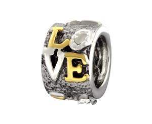 Sterling Silver Love Round Charm