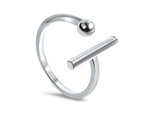 Sterling Silver Ring Ball and Bar Design