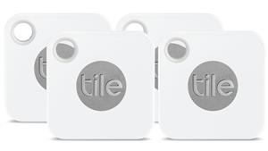 Tile Mate 4-Pack Bluetooth Tracker with User Replaceable Battery