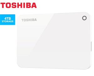 Toshiba 4TB Canvio Advance External Hard Drive - White