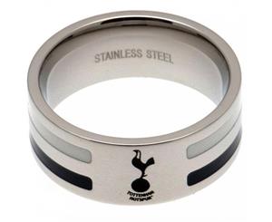 Tottenham Hotspur Fc Medium Colour Stripe Ring (Silver) - TA3734