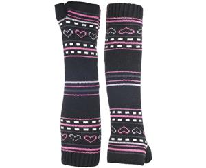 Trespass Childrens Girls Dione Knitted Arm Warmers (Black) - TP1981