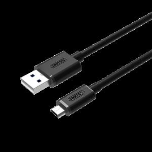 UNITEK (Y-C4008BK) 3-Pack 0.3M Micro USB Charging and Sync Data Cables