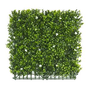 UN-REAL 50 x 50cm White Flower Artificial Hedge Tile