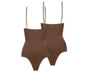 Ultimate Stay Up Thong Set - Chocolate