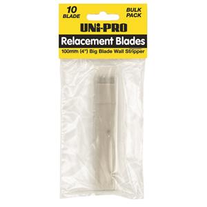 Uni-Pro 100mm Big Blade Wall Stripper Replacement Blade - 10 Pack