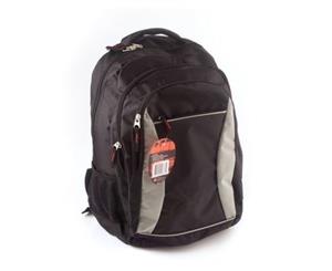 Waterproof Backpack School Laptop Travel Shoulder Bag Black/Grey