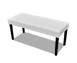 White High Quality Artificial Leather Bench