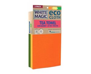White Magic Eco Cloth Citrus Tea Towel Set 3pc