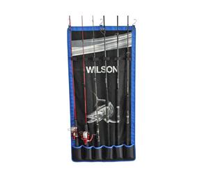 Wilson Fishing Rod Hanger-Wall Hanging Fishing Rod Holder-Holds 6 Rods or Combos
