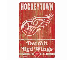 Wincraft NHL Wood Sign SLOGAN Detroit Red Wings 43x28cm - Multi