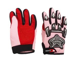 Youth Motorbike Racing Gloves Pink M