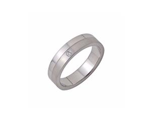 Zoppini Stainless Steel Diamond Ring