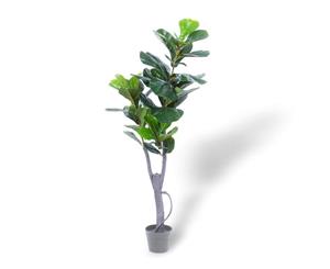 120cm Faux Fiddle Leaves Tree Potted Artificial Plant Flower Fake Green Houseplant Wedding Hallway Office Home Dcor