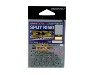 18 Pack of Size 3 Decoy Extra Strong Stainless Steel Split Rings - 60lb - Japanese Made