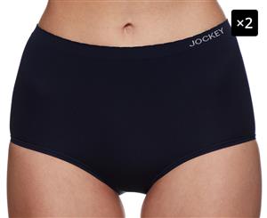 2 x Jockey Women's Everyday Full Brief Underwear - Navy