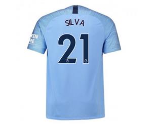 2018-2019 Man City Nike Vapor Home Match Shirt (Silva 21)