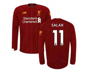 2019-2020 Liverpool Home Long Sleeve Shirt (Kids) (Salah 11)
