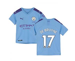 2019-2020 Manchester City Puma Home Football Shirt (Kids) (DE BRUYNE 17)