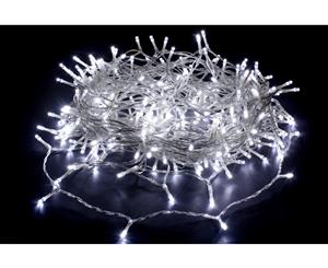 240 LED Fairy Light Chain Clear Cable - White