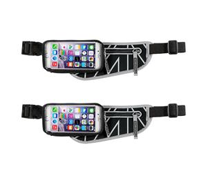 2PK Allsop ClickGo Running/Gym Water Proof Belt w/Zip Pouch/5.7" Case For Phones