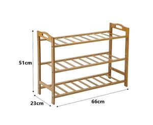 3 Tiers Layers Bamboo Shoe Rack Home Organizer Storage Shelf Stand Shelves Furniture