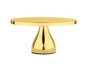 30 cm (12-inch) Round Modern Cake Stand | Gold Plated | Le Gala Collection