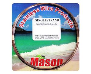 30ft Coil of 140lb Mason Single Strand Stainless Steel Wire Fishing Leader