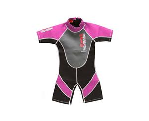 32" Chest Childs Shortie Wetsuit in Pink