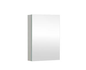 450*750*155mm Pencil Edge White Shaving Cabinet With Mirror PVC Polyurethane White Tempered Glass Shelves