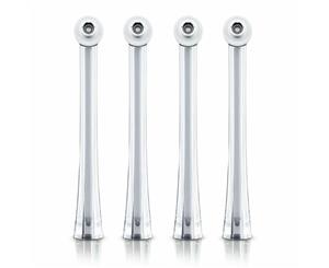 4pc Philips HX8032/05 Replacement Nozzle Dental Heads for AirFloss Ultra Silver