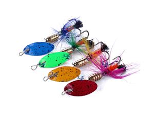 4x Trout Spinners 2.5g Spinner Spoon Bait Fishing Lure Metal Lures Baits Bass