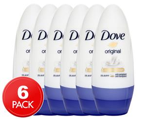6 x Dove Original Roll-On Deodorant 50mL