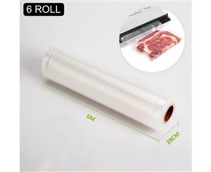 6X Vacuum Food Sealer Roll 6m x 28cm