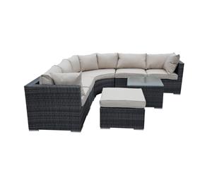 7PC Set Outdoor Rattan Wicker Uluwatu Furniture Brown Weave Sofa Garden Lounge