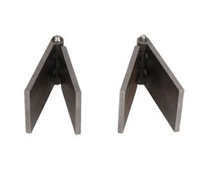 AB Tools 2 Pack Steel Butt Hinges Weld-On Extra Heavy Duty Industrial 50x161mm