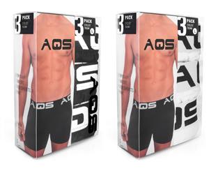 AQS - Men's Boxers Pack of 6 - Black Black Black + White White White