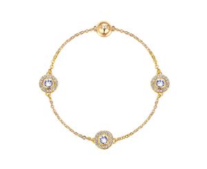 Affinity Collection Angelic Interlinking Bracelet with clear crystals Gold Plated