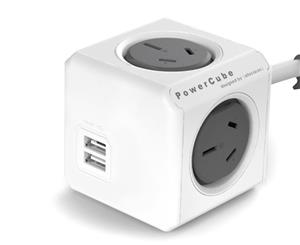Allocacoc 4-Outlet 1.5m Extended PowerCube w/ USB