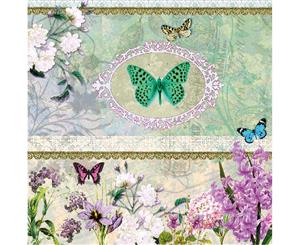 Ambiente 3 Ply Paper Napkins Butterfly Medaillon