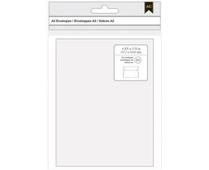 American Crafts A2 Envelopes (4.375&quotX5.75") 50/Pkg-White